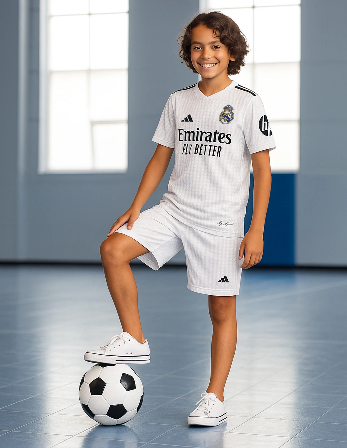 ست تیشرت و شلوارک فوتبال Unisex آدیداس Adidas Real Madrid Mini Kit U