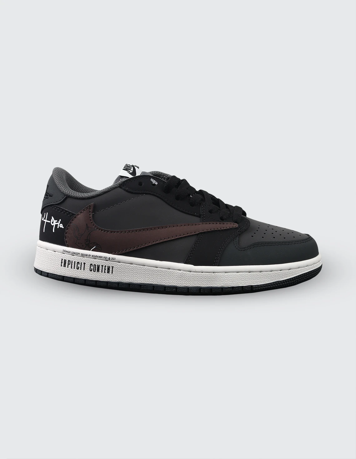 کتونی روزانه مردانه جردن Air Jordan Travis Scott 1 Low Utopia M