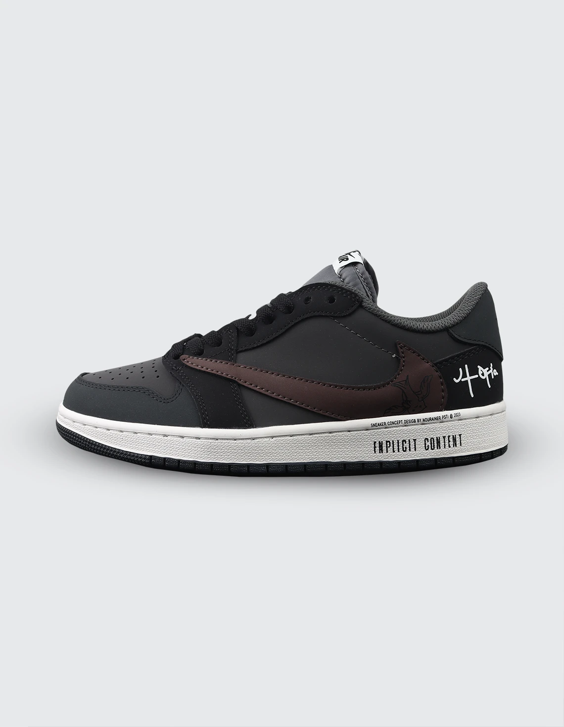 کتونی روزانه مردانه جردن Air Jordan Travis Scott 1 Low Utopia M
