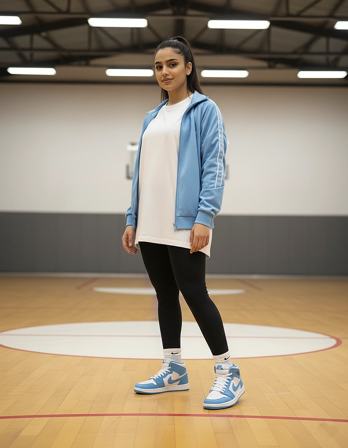 کتونی بسکتبال زنانه نایک Nike Jordan 1 Mid Crestline W