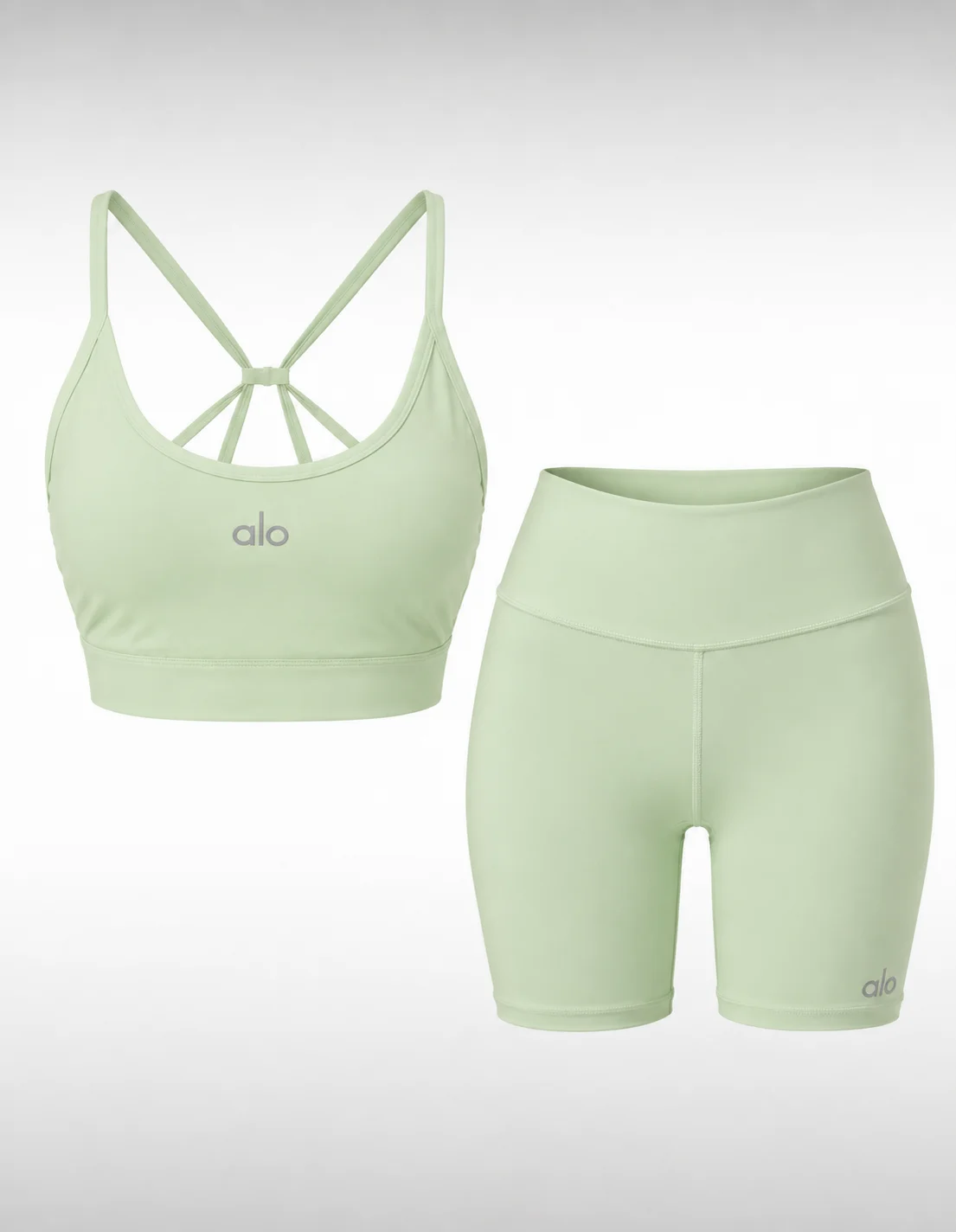 ست نیم تنه و شورتک ورزشی زنانه الو Alo Cozy Fit W