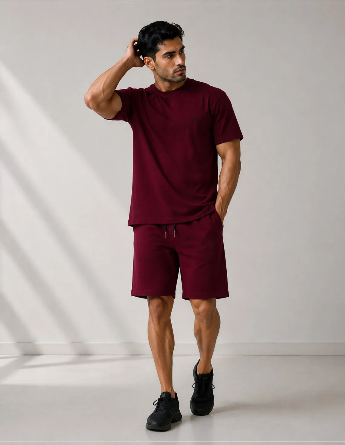 ست تیشرت و شلوارک ورزشی مردانه Red Style Red Urban M