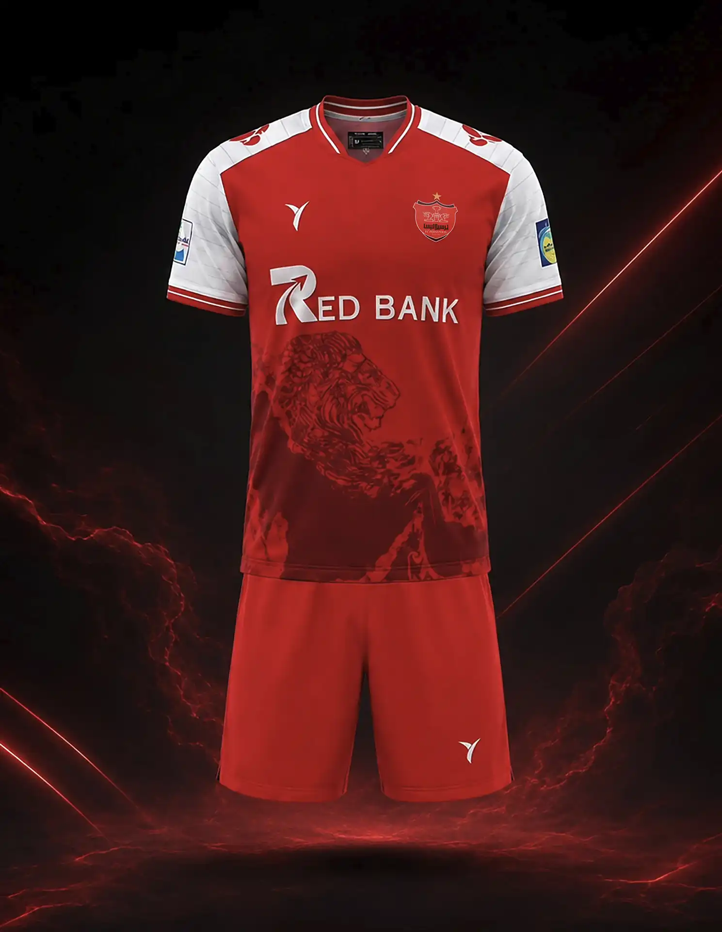 ست تیشرت و شلوارک فوتبال مردانه پرسپولیس Elite 1405 M